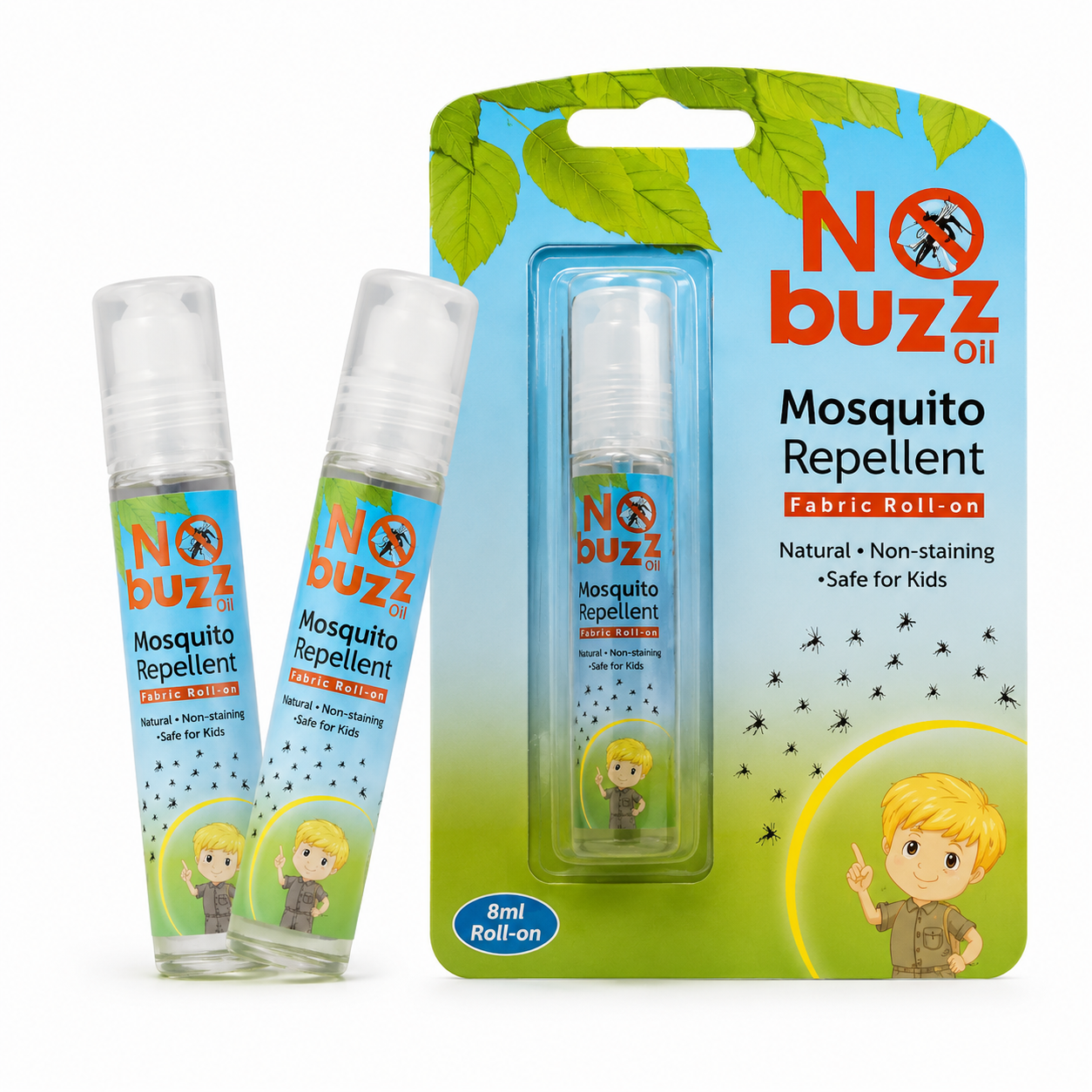 NO buzz Oil Mosquito Repellent Fabric Roll-on 8ml