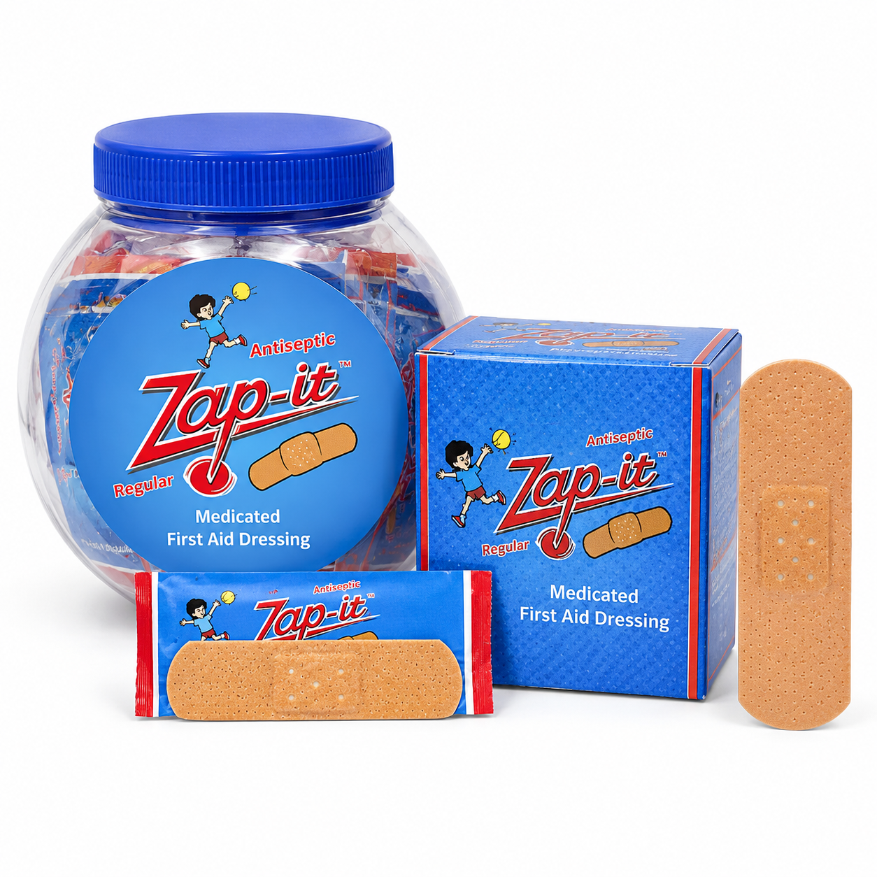 Zap-it Antiseptic Medicated First Aid Dressing – Regular